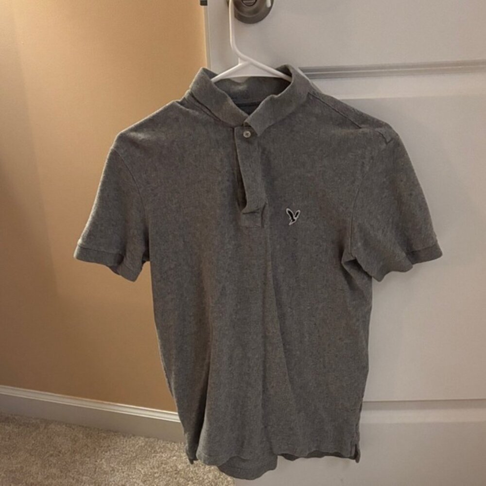 American Eagle Outfitters Gray Polo Shirt